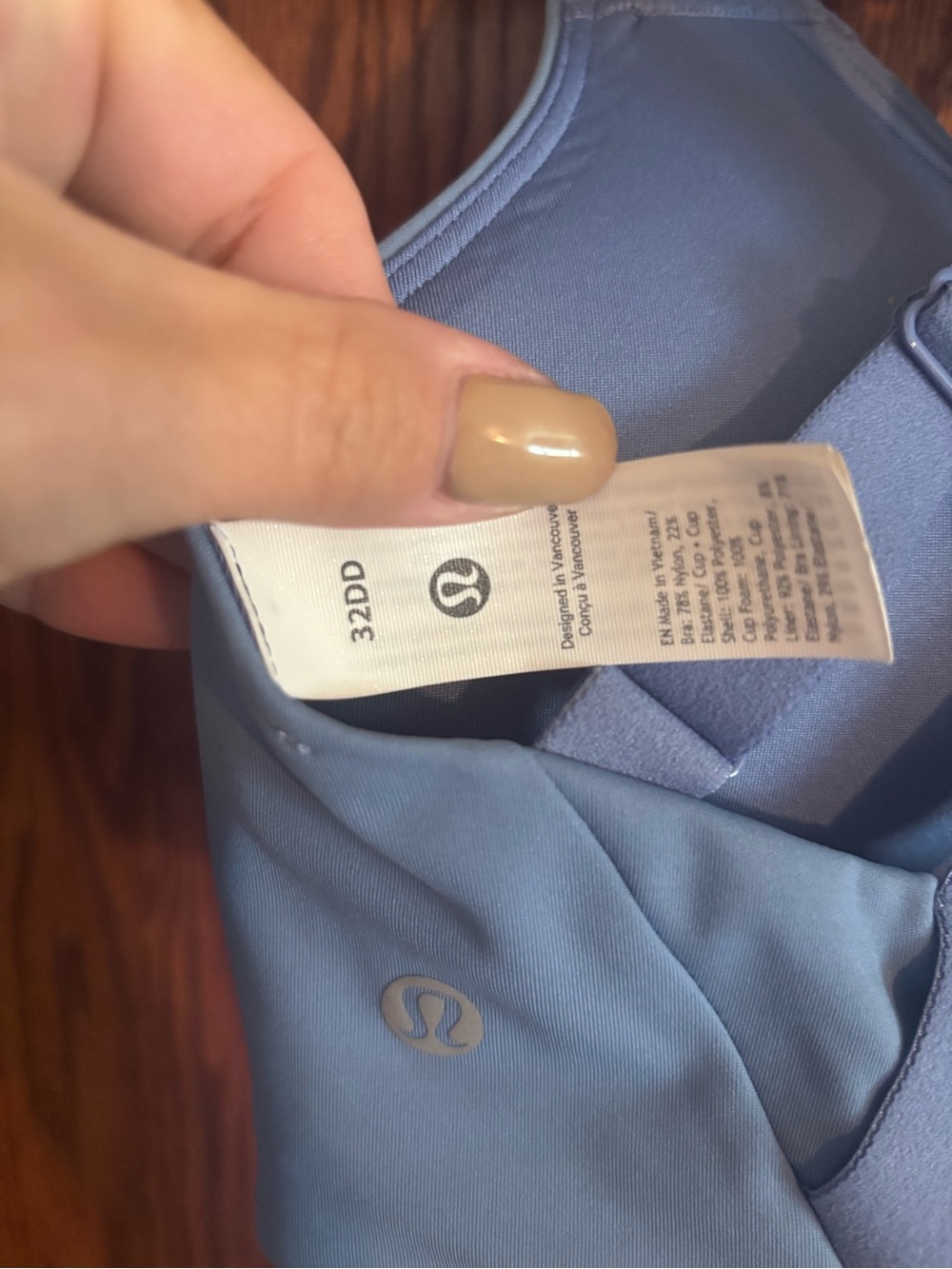 Lululemon Energy High Support Zip-Front Sports Bra Dreamy Blue 32DD / 32E - Picture 4 of 4